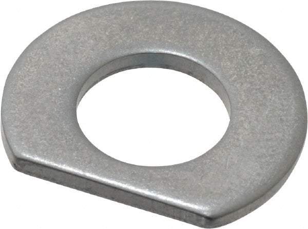 Made in USA - 5/16" Screw Size, 0.343" ID, 1008/1010 Steel Clipped Washer - 0.338 to 0.348" ID, 0.677 to 0.697" OD, 0.055 to 0.065" Thickness, Uncoated - USA Tool & Supply