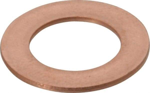 Made in USA - 0.032" Thick, 3/8" Inside x 5/8" OD, Round Shim - 5/16" Screw, Uncoated C-172 Copper - USA Tool & Supply