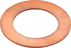 Made in USA - 0.032" Thick, 5/8" Inside x 1" OD, Round Shim - 9/16" Screw, Uncoated C-172 Copper - USA Tool & Supply