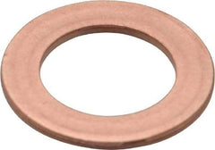Made in USA - 0.064" Thick, 5/8" Inside x 1" OD, Round Shim - 9/16" Screw, Uncoated C-172 Copper - USA Tool & Supply