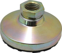 Gibraltar - 544 kg Capacity, M16 Thread, 31.7mm OAL, Steel Stud, Tapped Pivotal Socket Mount Leveling Pad - 63.5mm Base Diam, Rubber Pad, 22mm Hex - USA Tool & Supply