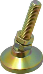 Gibraltar - M12 Bolt Thread, Studded Pivotal Stud Mount Leveling Pad & Mount - 2,268 Kg Capacity, 47.6mm Base Diam, 51mm Thread Length - USA Tool & Supply