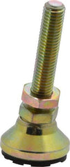 Gibraltar - M10 Bolt Thread, Studded Pivotal Stud Mount Leveling Pad & Mount - 136 Kg Capacity, 31.7mm Base Diam, 51mm Thread Length - USA Tool & Supply