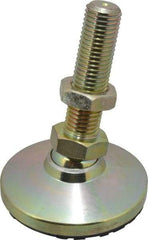 Gibraltar - M24 Bolt Thread, Studded Pivotal Stud Mount Leveling Pad & Mount - 907 Kg Capacity, 101mm Base Diam, 89mm Thread Length - USA Tool & Supply