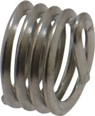 Recoil - 3/8-16 UNC, 3/8" OAL, Free Running Helical Insert - 4-3/8 Free Coils, Tanged, Stainless Steel, Bright Finish, 1D Insert Length - USA Tool & Supply