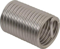 Recoil - 1-8 UNC, 2" OAL, Free Running Helical Insert - 14 Free Coils, Tanged, Stainless Steel, Bright Finish, 2D Insert Length - USA Tool & Supply