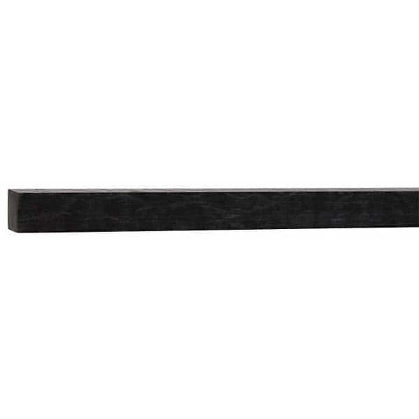 Made in USA - 4' x 5/8" x 5/8" Black Acetal Square Bar - USA Tool & Supply