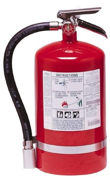 Kidde - 11 Lb, 1-A:10-B:C Rated, Halotron Fire Extinguisher - 7-1/4" Diam x 16.18" High, 125 psi, 15' Discharge in 11 sec, Steel Cylinder - USA Tool & Supply