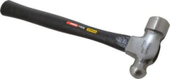 Stanley - 1-1/2 Lb Head High Carbon Steel Ball Pein Hammer - Hickory Handle, 15-1/8" OAL - USA Tool & Supply