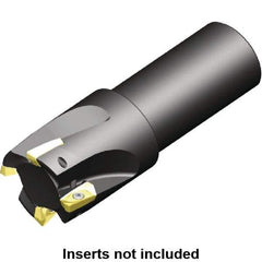 Kennametal - 40mm Cut Diam, 14.4mm Max Depth of Cut, 32mm Shank Diam, 200mm OAL, Indexable Square Shoulder Helical End Mill - ED.T 1404.. Inserts, Cylindrical Shank, 0° Lead Angle, Through Coolant, Series Mill 1-14 - USA Tool & Supply