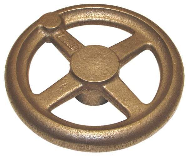 Morton Machine Works - 10", 4 Spoke Straight Handwheel - 2.3" Hub, Aluminum, Plain Finish - USA Tool & Supply