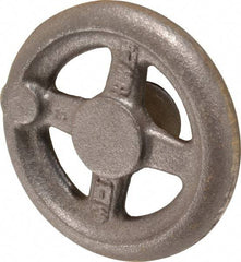 Morton Machine Works - 4", 4 Spoke Straight Handwheel - 1.3" Hub, Cast Iron, Plain Finish - USA Tool & Supply