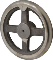 Morton Machine Works - 6", 4 Spoke Straight Handwheel - 1.6" Hub, Cast Iron, Plain Finish - USA Tool & Supply