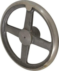 Morton Machine Works - 10", 4 Spoke Straight Handwheel - 2.3" Hub, Cast Iron, Plain Finish - USA Tool & Supply