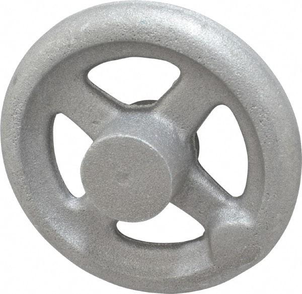 Morton Machine Works - 4", 4 Spoke Straight Handwheel - 1.3" Hub, Aluminum, Plain Finish - USA Tool & Supply