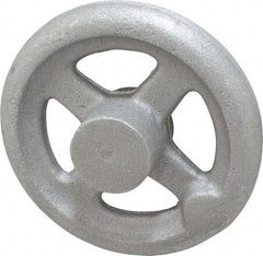 Morton Machine Works - 4", 4 Spoke Straight Handwheel - 1.3" Hub, Aluminum, Plain Finish - USA Tool & Supply
