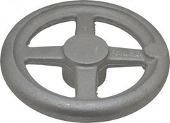 Morton Machine Works - 6", 4 Spoke Straight Handwheel - 1.6" Hub, Aluminum, Plain Finish - USA Tool & Supply