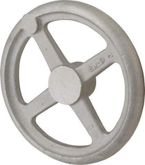 Morton Machine Works - 8", 4 Spoke Straight Handwheel - 1.9" Hub, Aluminum, Plain Finish - USA Tool & Supply