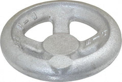 Morton Machine Works - 4", 4 Spoke Offset Handwheel - 1.3" Hub, Aluminum, Plain Finish - USA Tool & Supply