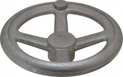 Morton Machine Works - 8", 4 Spoke Offset Handwheel - 1.9" Hub, Aluminum, Plain Finish - USA Tool & Supply