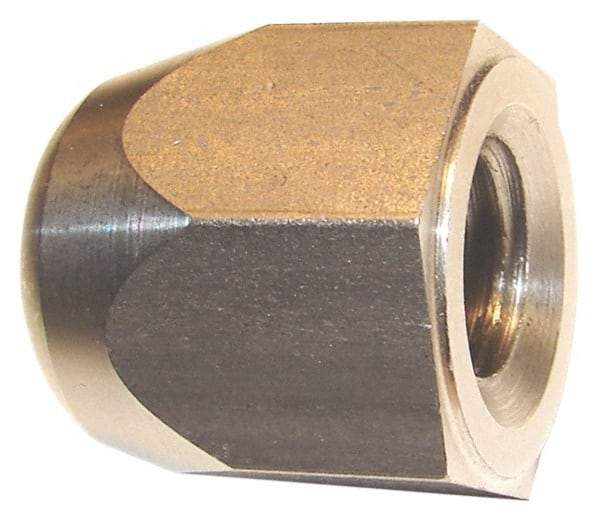 Morton Machine Works - 7/8-9" UNC, 1-7/16" Width Across Flats, Uncoated, Stainless Steel Acorn Nut - 1-5/8" Overall Height, Grade 303, TCMAI - USA Tool & Supply