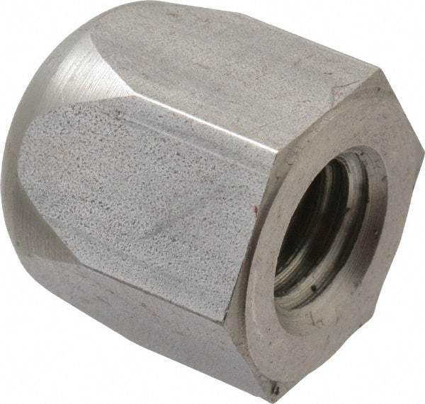 Morton Machine Works - 1/2-13" UNC, 7/8" Width Across Flats, Uncoated, Stainless Steel Acorn Nut - 15/16" Overall Height, Grade 303, TCMAI - USA Tool & Supply