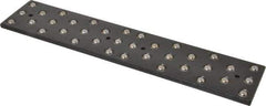 TE-CO - 12" Ball Bearing Parallels - 36 Balls, 1/4" Thick, 2-1/2" Plate Width, 3/8" Ball Diam, Black Oxide - USA Tool & Supply