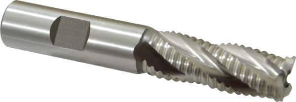 Hertel - 5/8" Diam, Coarse Pitch, 1-5/8" LOC, 4 Flute Cobalt Roughing Square End Mill - Uncoated, 3-3/4" OAL, 5/8" Shank Diam, Single End, 30° Helix - USA Tool & Supply
