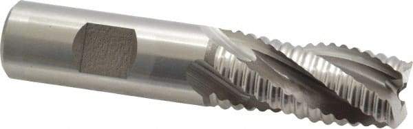Hertel - 3/4" Diam, Coarse Pitch, 1-5/8" LOC, 4 Flute Cobalt Roughing Square End Mill - Uncoated, 3-3/4" OAL, 3/4" Shank Diam, Single End, 30° Helix - USA Tool & Supply