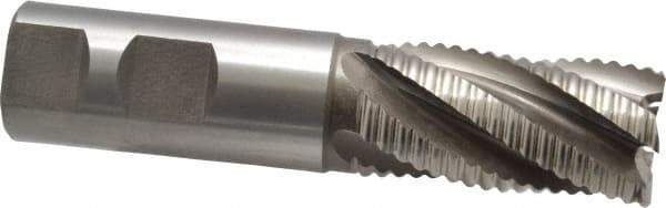 Hertel - 1" Diam, Coarse Pitch, 2" LOC, 5 Flute Cobalt Roughing Square End Mill - Uncoated, 4-1/2" OAL, 1" Shank Diam, Single End, 30° Helix - USA Tool & Supply
