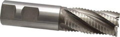 Hertel - 1" Diam, Coarse Pitch, 2" LOC, 5 Flute Cobalt Roughing Square End Mill - Uncoated, 4-1/2" OAL, 1" Shank Diam, Single End, 30° Helix - USA Tool & Supply