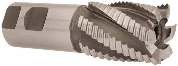 Hertel - 1-1/2" Diam, Coarse Pitch, 2" LOC, 6 Flute Cobalt Roughing Square End Mill - Uncoated, 4-1/2" OAL, 1-1/4" Shank Diam, Single End, 30° Helix - USA Tool & Supply