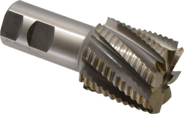 Hertel - 2" Diam, Coarse Pitch, 2" LOC, 8 Flute Cobalt Roughing Square End Mill - Uncoated, 4-1/2" OAL, 1-1/4" Shank Diam, Single End, 30° Helix - USA Tool & Supply