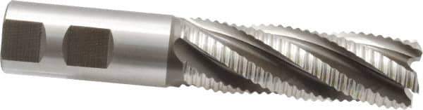 Hertel - 1" Diam, Coarse Pitch, 3" LOC, 5 Flute Cobalt Roughing Square End Mill - Uncoated, 5-1/2" OAL, 1" Shank Diam, Single End, 30° Helix - USA Tool & Supply