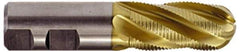 Hertel - 3/4" Diam, Fine Pitch, 1-5/8" LOC, 4 Flute Cobalt Roughing Ball End Mill - TiCN Finish, 3-7/8" OAL, 3/4" Shank Diam, Single End, Centercutting, 30° Helix - USA Tool & Supply