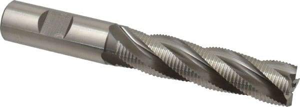 Hertel - 3/4" Diam, Fine Pitch, 3" LOC, 4 Flute Cobalt Roughing Square End Mill - Uncoated, 5-1/4" OAL, 3/4" Shank Diam, Single End, 30° Helix - USA Tool & Supply