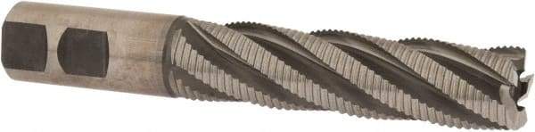 Hertel - 7/8" Diam, Fine Pitch, 3-1/2" LOC, 5 Flute Cobalt Roughing Square End Mill - Uncoated, 5-5/8" OAL, 7/8" Shank Diam, Single End, 30° Helix - USA Tool & Supply