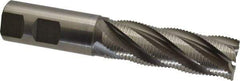 Hertel - 1" Diam, Fine Pitch, 3" LOC, 5 Flute Cobalt Roughing Square End Mill - Uncoated, 5-1/2" OAL, 1" Shank Diam, Single End, 30° Helix - USA Tool & Supply