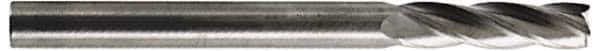 Hertel - 7/8", 1-1/2" LOC, 7/8" Shank Diam, 4" OAL, 4 Flute, Solid Carbide Square End Mill - Single End, Uncoated, Spiral Flute, 30° Helix, Centercutting, Right Hand Cut, Right Hand Flute - USA Tool & Supply