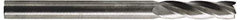 Hertel - 7/8", 1-1/2" LOC, 7/8" Shank Diam, 4" OAL, 4 Flute, Solid Carbide Square End Mill - Single End, Uncoated, Spiral Flute, 30° Helix, Centercutting, Right Hand Cut, Right Hand Flute - USA Tool & Supply