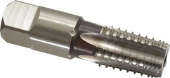 Hertel - 3/8-18 NPT, 5 Flutes, Bright Finish, High Speed Steel, Interrupted Thread Pipe Tap - Regular Hook - USA Tool & Supply