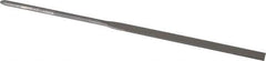 Grobet - 5-1/2" Needle Precision Swiss Pattern Round File - Round Handle - USA Tool & Supply