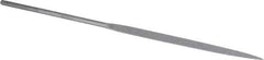 Grobet - 6-1/4" Needle Precision Swiss Pattern Marking File - Round Handle - USA Tool & Supply