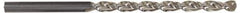 Guhring - 0.5315", 130° Point, Parabolic Flute, High Speed Steel Taper Length Drill Bit - Bright Finish, 5-1/2" Flute Length, 8-7/16" OAL, Series 535 - USA Tool & Supply