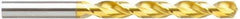 Guhring - 12mm 130° High Speed Steel Jobber Drill - TiN Finish, Right Hand Cut, Parabolic Flute, Straight Shank, 5-15/16" OAL, Standard Point - USA Tool & Supply