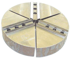 H & R Manufacturing - 15" Chuck Capacity, 1.5mm x 60° Serrated Attachment, Round Soft Lathe Chuck Jaw - 3 Jaws, Cast Iron, 1.69" Btw Mount Hole Ctrs, 7-1/2" Long x 15" Wide x 4" High, 0.866" Groove, 20mm Fastener - USA Tool & Supply