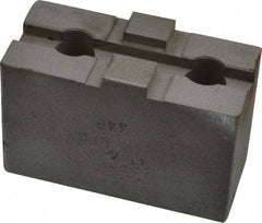 H & R Manufacturing - 6" Chuck Capacity, Tongue & Groove Attachment, Square Soft Lathe Chuck Jaw - Steel, 1-1/2" Btw Mount Hole Ctrs, 2-5/8" Long x 1-1/4" Wide x 1-5/8" High, 5/16" Groove - USA Tool & Supply