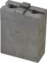 H & R Manufacturing - 6" Chuck Capacity, Tongue & Groove Attachment, Square Soft Lathe Chuck Jaw - Steel, 1-1/2" Btw Mount Hole Ctrs, 2-5/8" Long x 1-1/4" Wide x 3-3/8" High, 5/16" Groove - USA Tool & Supply