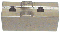 H & R Manufacturing - 8" Chuck Capacity, Tongue & Groove Attachment, Square Soft Lathe Chuck Jaw - Steel, 1-3/4" Btw Mount Hole Ctrs, 3-1/2" Long x 1-1/2" Wide x 3-3/8" High, 5/16" Groove - USA Tool & Supply