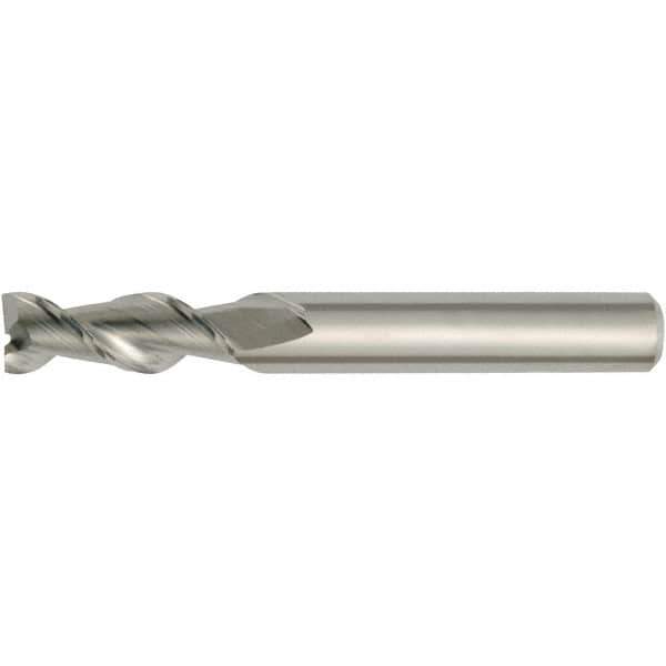 Kennametal - 0.63", 2 Flute, Single End, Solid Carbide, Corner Chamfer End Mill - 89mm OAL, 45° Helix, Right Hand Flute, 32mm LOC, Right Hand Cut - USA Tool & Supply